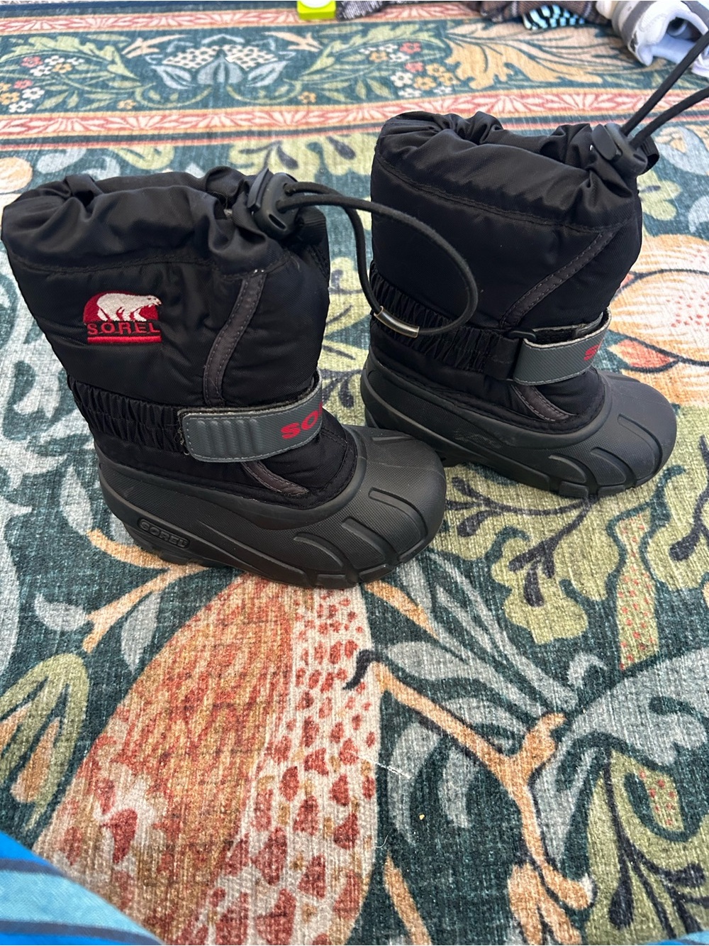 Sorel Kids Black & Gray Waterproof Snow Boots